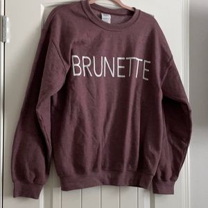 brunette heather magenta sweater